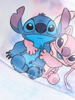 Hot Next Blush Pink Blue Lilo & Stitch Tie Dye Effect Bucket Hat (1-16yrs)