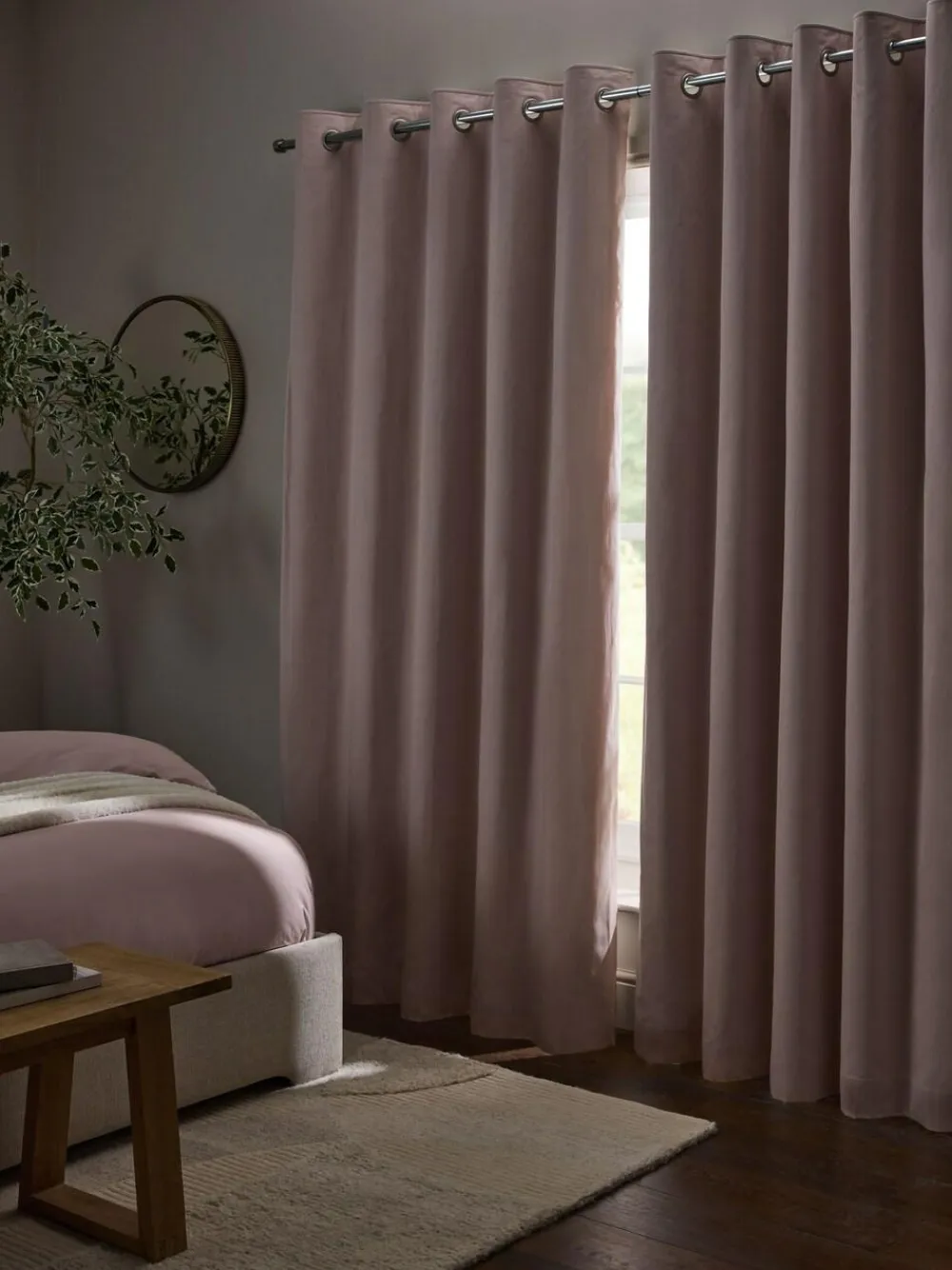 Next Cotton Sateen Blackout Thermal Eyelet Curtains^ Curtains & Blinds