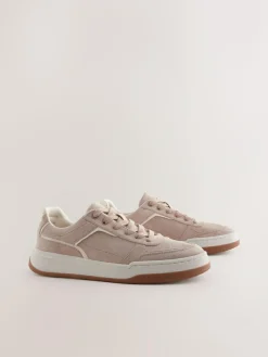 Discount Next Blush Pink Forever Comfort® Panelled Retro Lace-Up Trainers