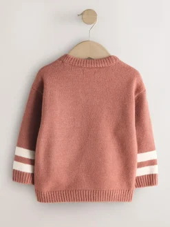 Next Blush Pink NYC Knitted Crew Neck Jumper (3mths-7yrs)^BOY Knitwear & Sweaters|Knitwear
