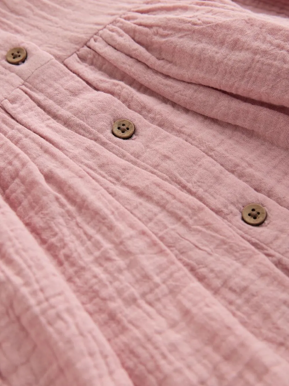 Outlet Next Textured Short Sleeve Dress (3mths-8yrs) Blush Pink