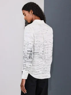 Discount Next Long Sleeve Shirt Boat Print