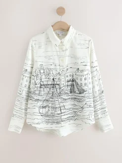 Discount Next Long Sleeve Shirt Boat Print