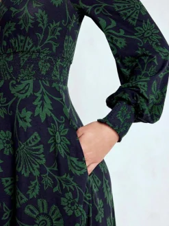 Clearance Boden Blue Ivy Smocked Midi Dress