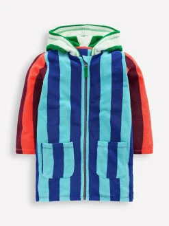 Boden Blue Towelling Zip-up Throw-on Cover Up^ Swimwear