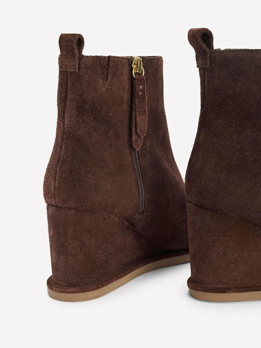 New Boden Brown Smart Wedge Boots