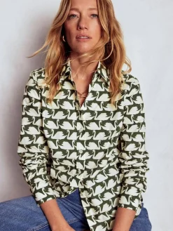 Sale Boden Sienna Cotton Shirt Green