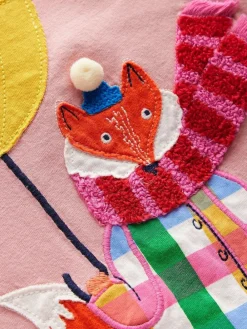 Discount Boden Pink Long Sleeve Appliqué T-Shirt