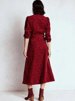 Outlet Boden Clara Cord Midi Dress Red