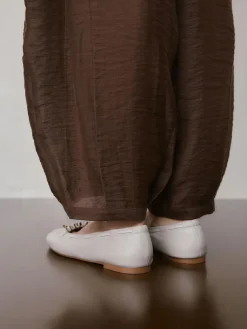 Next Forever Comfort® Leather Ruched Charm Ballet Flats^Women Flats