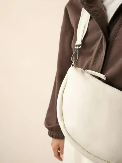 Outlet Next Bone Leather Sling Cross Body Bag