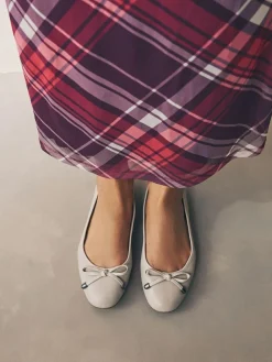 Next Round Toe Leather Ballerina Shoes^Women Flats