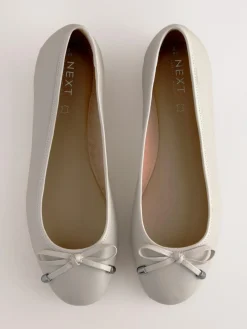 Next Round Toe Leather Ballerina Shoes^Women Flats