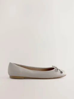 Next Round Toe Leather Ballerina Shoes^Women Flats