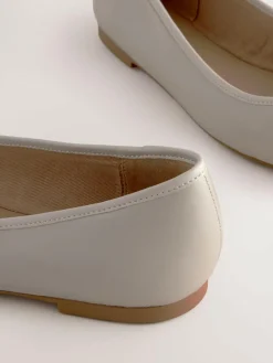 Next Round Toe Leather Ballerina Shoes^Women Flats