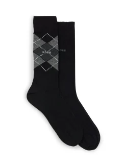 BOSS Black Argyle Logo Socks 2 Pack^ Socks|Socks