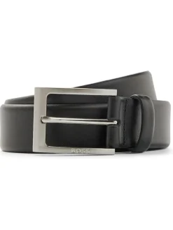 Outlet BOSS Black Barnabie Leather Belt