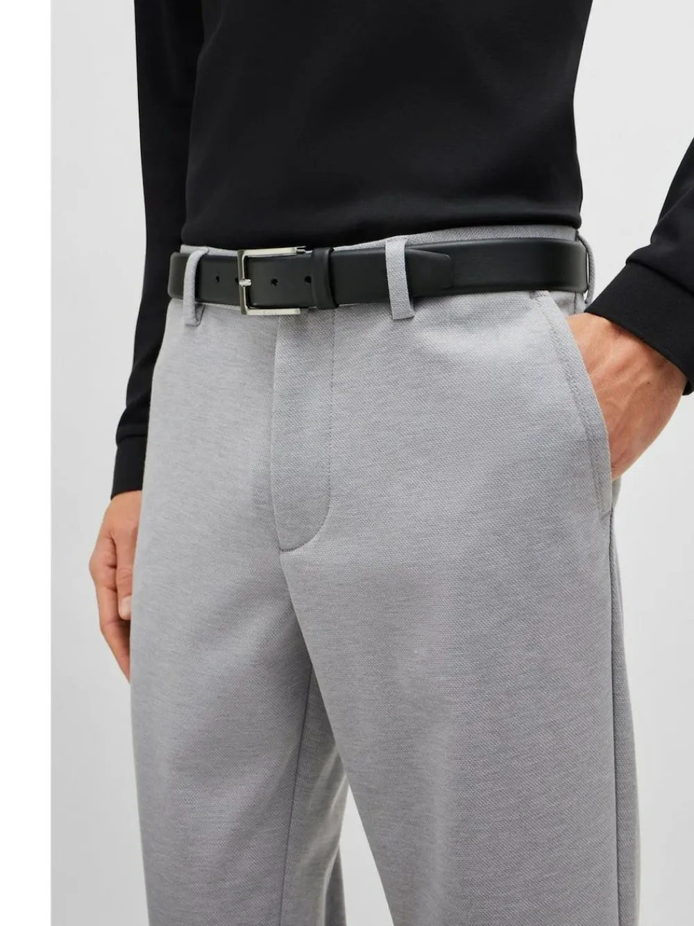 Outlet BOSS Black Barnabie Leather Belt