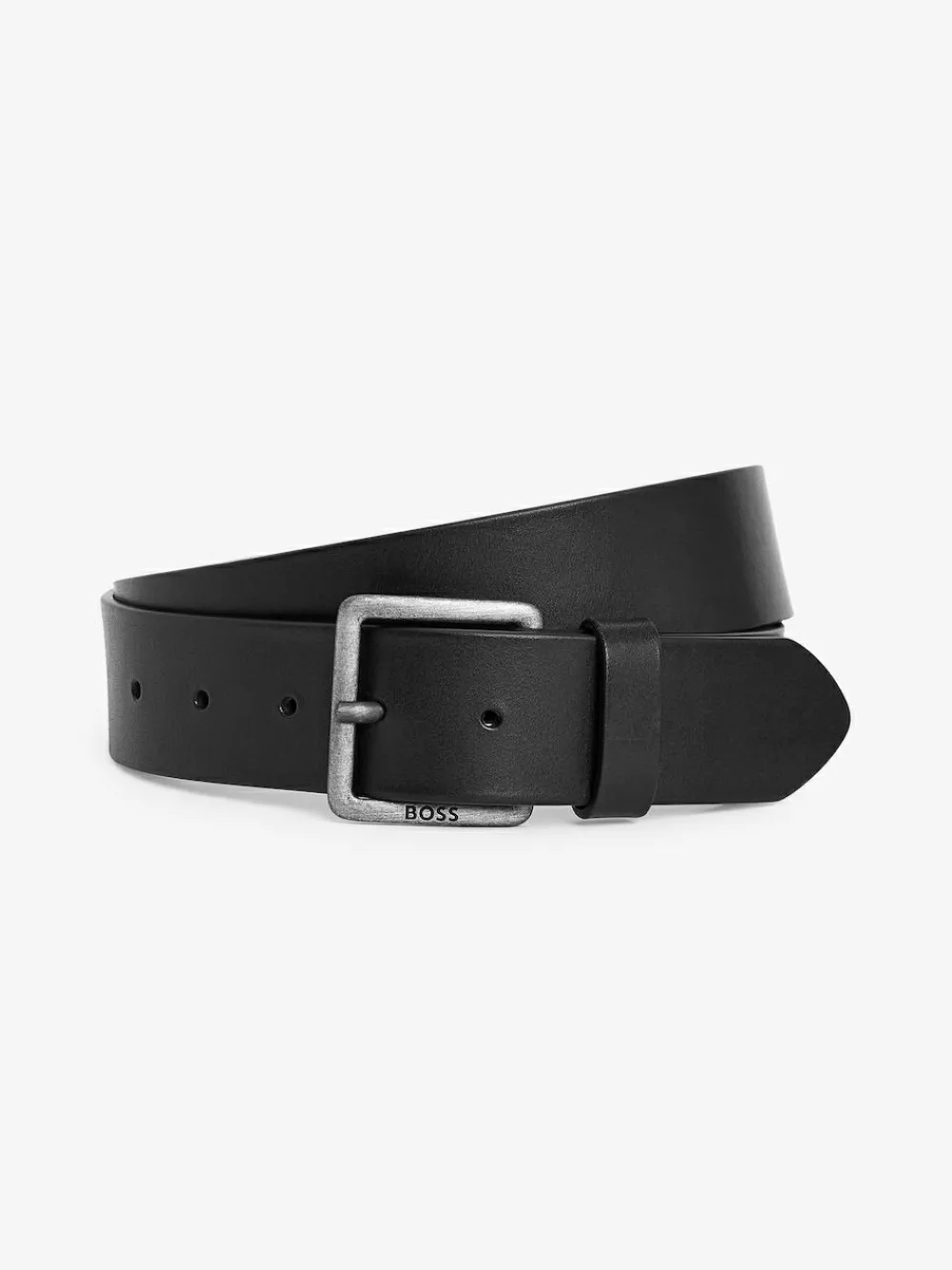 Online BOSS Baxton Leather Belt Black