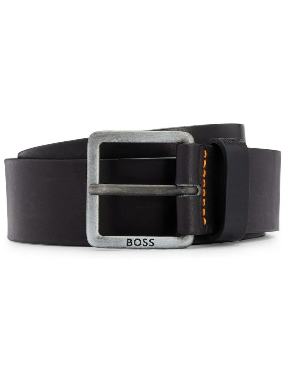 Online BOSS Baxton Leather Belt Black