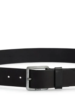 Online BOSS Baxton Leather Belt Black