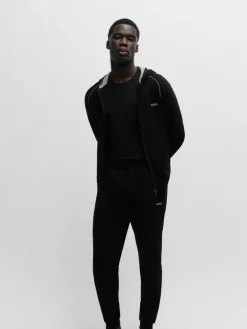 Outlet BOSS Black Chrome Stretch Cotton Tracksuit Bottoms