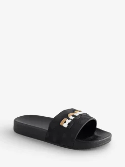 BOSS Black Logo Sliders With Touch Fastening^BOY Nightwear