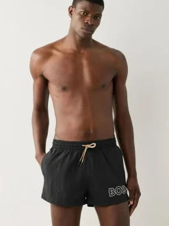 Best BOSS Mooneye Logo Swim Shorts Black