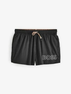 Best BOSS Mooneye Logo Swim Shorts Black
