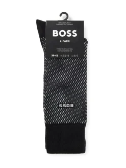 Best BOSS Printed Socks 2 Pack Black