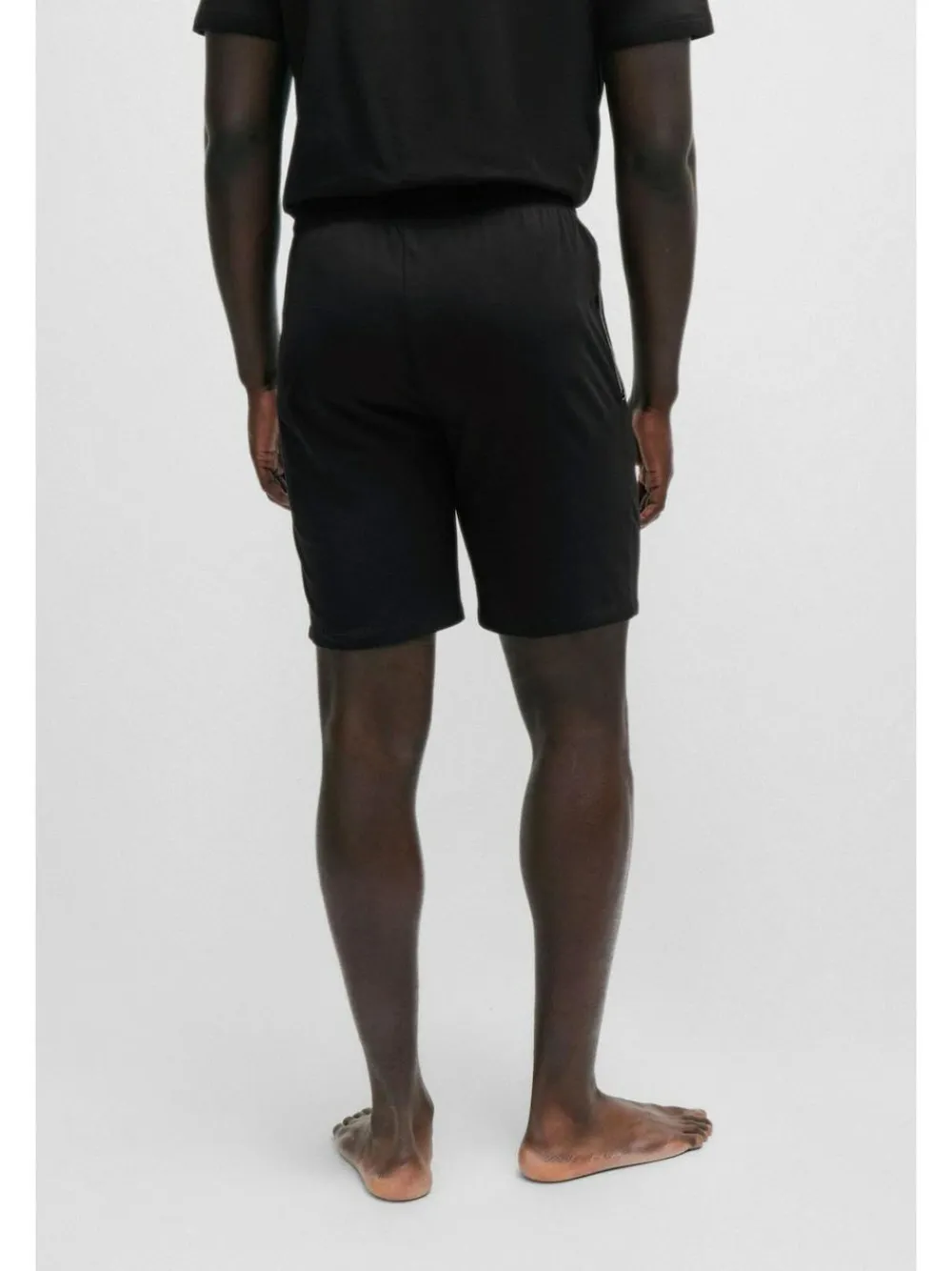 Outlet BOSS Black Regular-Fit Logo Stretch Shorts