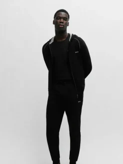 Discount BOSS Black Stretch Cotton Tracksuit Bottoms