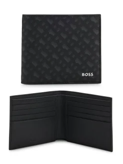 New BOSS Black Zair Signature Logo Billfold Wallet