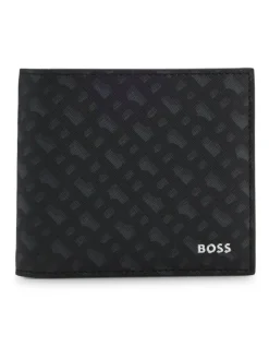 New BOSS Black Zair Signature Logo Billfold Wallet