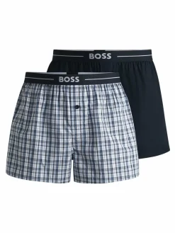 Outlet BOSS Blue 100% Cotton Lounge Jersey Shorts 2 Pack