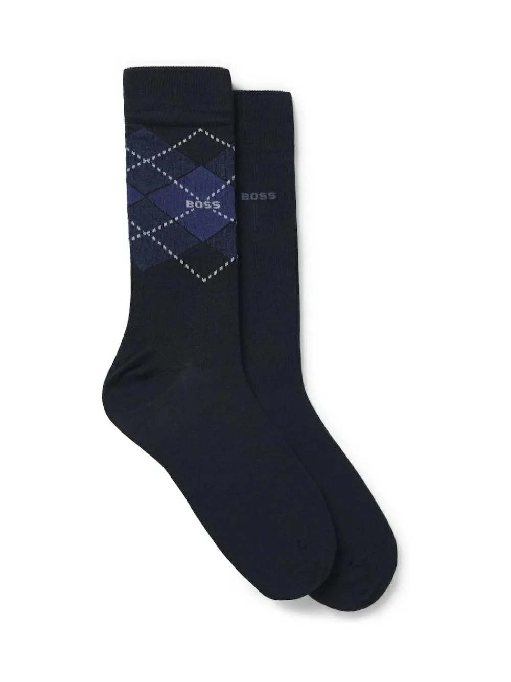 Hot BOSS Blue Argyle Socks 2 Pack