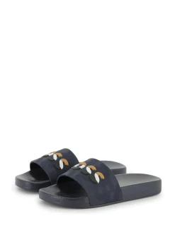 BOSS Blue Logo Sliders With Touch Fastening^BOY Nightwear