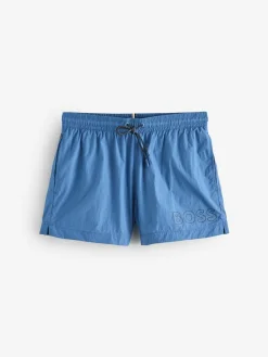 BOSS Mooneye Logo Swim Shorts Blue