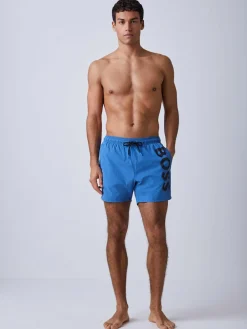 Online BOSS Octopus Logo Swim Shorts Blue