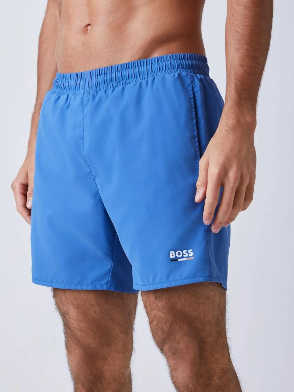 Hot BOSS Blue Swordfish Logo Swim Shorts