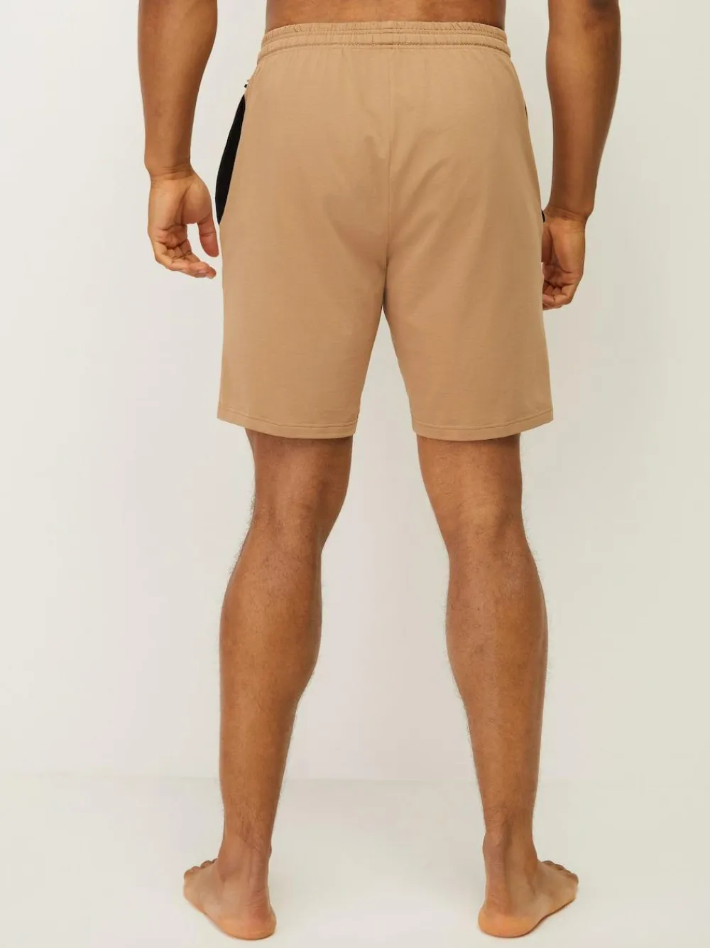 Discount BOSS Cream Regular-Fit Logo Stretch Shorts