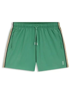 Best BOSS Iconic Side Stripe Logo Swim Shorts Green