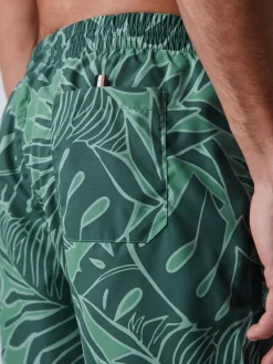 Best BOSS Piranha Printed Swim Shorts Green