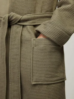 Sale BOSS Waffle Logo Robe Green