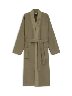 Sale BOSS Waffle Logo Robe Green