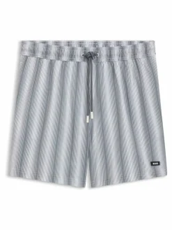 Sale BOSS Flounder Stripe Swim Shorts Grey