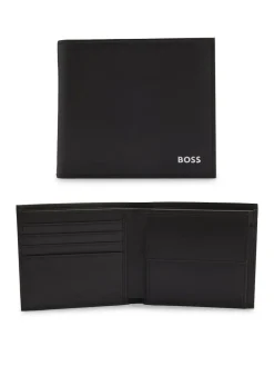 Online BOSS Randy Signature Logo Billfold Wallet Grey