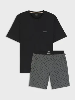 BOSS Grey Regular-Fit Logo Pyjamas Set^ Pyjamas