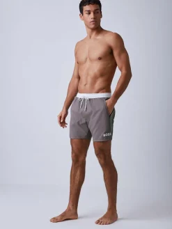 New BOSS Grey Starfish Quick Dry Swim Shorts