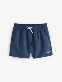 BOSS Navy Swim Shorts, Bag, Towel Beach Gift Set^ Swimwear